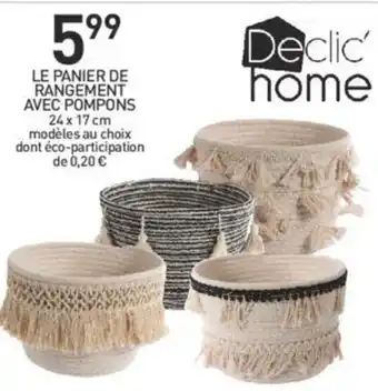 Stokomani Le Panier De Rangement Avec Pompons offre