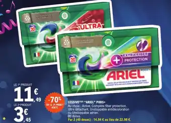 E.Leclerc LESSIVE(¹)(2) "ARIEL" PODS+ offre