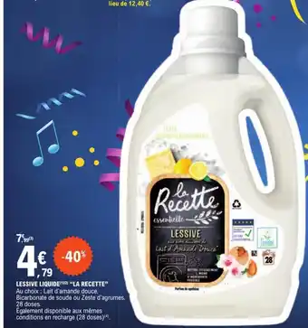 E.Leclerc LESSIVE LIQUIDE(12) "LA RECETTE" offre