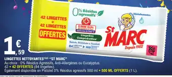 E.Leclerc LINGETTES NETTOYANTES(¹)(2) ❝ST MARC" offre