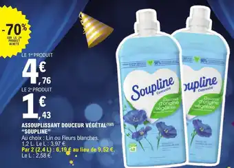 E.Leclerc ASSOUPLISSANT DOUCEUR VÉGÉTAL(¹)(²) "SOUPLINE" offre