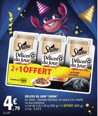 E.Leclerc DÉLICES DU JOUR "SHEBA" offre