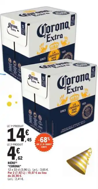 E.Leclerc BIÈRE (2) "CORONA" offre