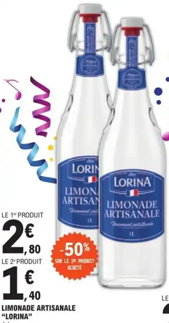 E.Leclerc LIMONADE ARTISANALE "LORINA" offre