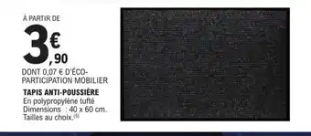 E.Leclerc TAPIS ANTI-POUSSIÈRE offre