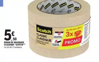 E.Leclerc RUBAN DE MASQUAGE CLASSIQUE "SCOTCH®" offre