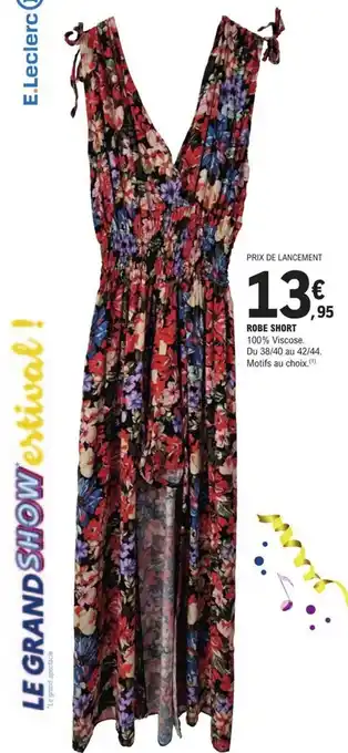 E.Leclerc ROBE SHORT offre