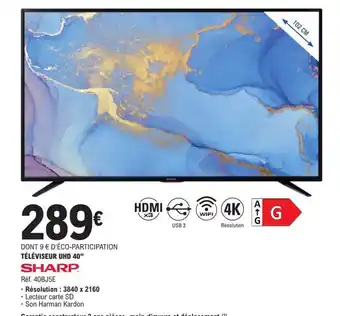 E.Leclerc TÉLÉVISEUR UHD 40" offre