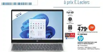 E.Leclerc GARANTIE CONSTRUCTEUR 2 ANS PIÈCES ET MAIN-D'ŒUVRE.(¹) offre