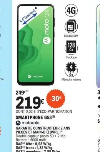 E.Leclerc SMARTPHONE G53(5) offre