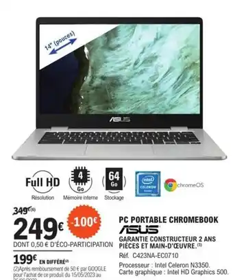 PC PORTABLE CHROMEBOOK ASUS
