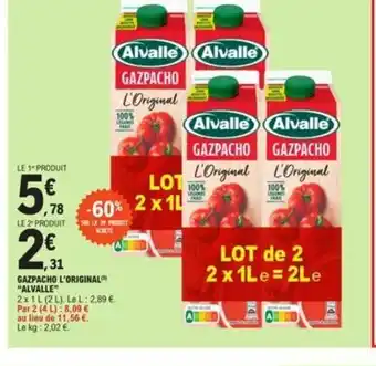 E.Leclerc GAZPACHO L'ORIGINAL "ALVALLE" offre