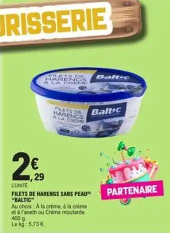 E.Leclerc FILETS DE HARENGS SANS PEAU "BALTIC" offre