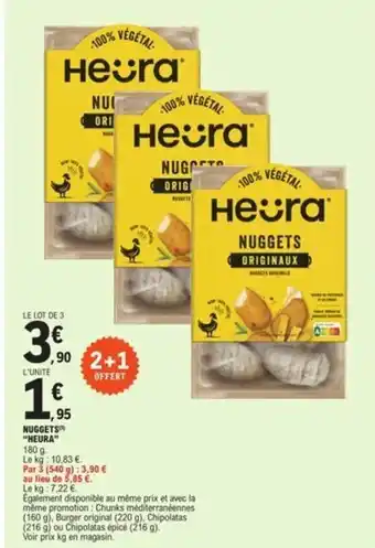E.Leclerc NUGGETS "HEURA" offre