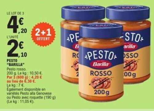 E.Leclerc PESTO "BARILLA" offre