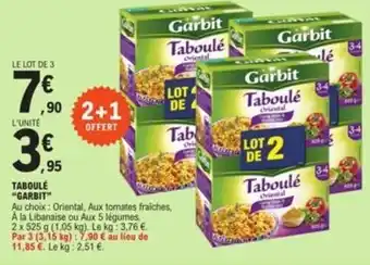 E.Leclerc TABOULÉ "GARBIT" offre