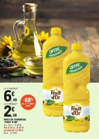 E.Leclerc HUILE DE TOURNESOL "FRUIT D'OR" offre