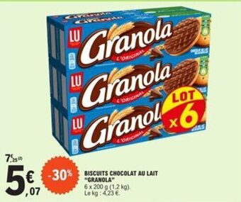 BISCUITS CHOCOLAT AU LAIT "GRANOLA"