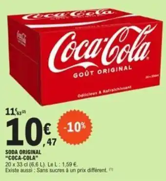E.Leclerc SODA ORIGINAL "COCA-COLA" offre