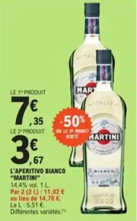 E.Leclerc L'APERITIVO BIANCO "MARTINI" offre