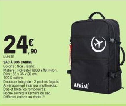 E.Leclerc SAC À DOS CABINE offre