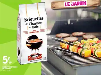 E.Leclerc BRIQUETTES CHARBON DE BOIS 4KG offre