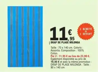 E.Leclerc | DRAP DE PLAGE MILONGA offre