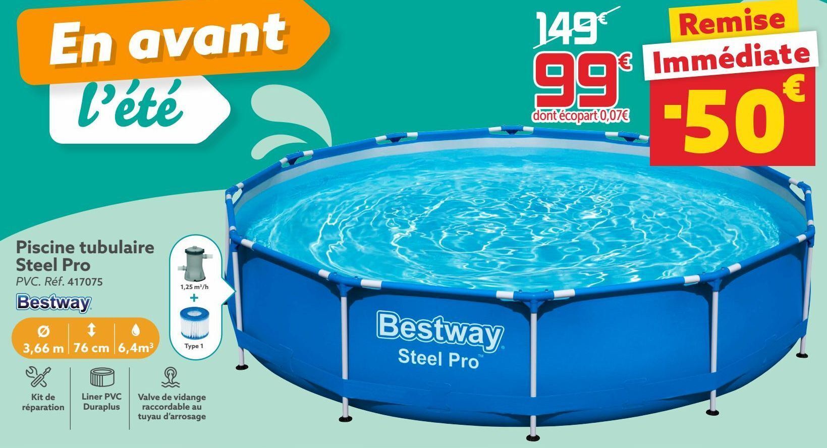 Gifi Piscine tubulaire steel pro offre