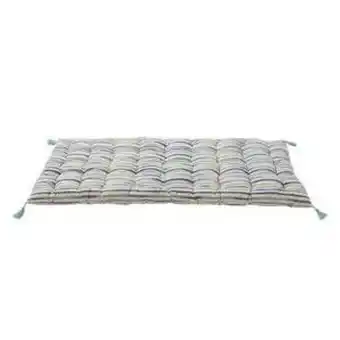 La Foir'Fouille Coussin de sol imprimé lignes - 60 x 120 cm - bleu - k.koon offre