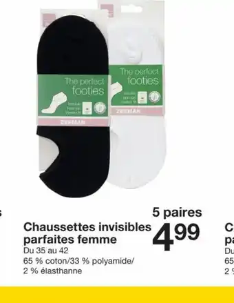 Zeeman Chaussettes invisibles parfaites homme offre