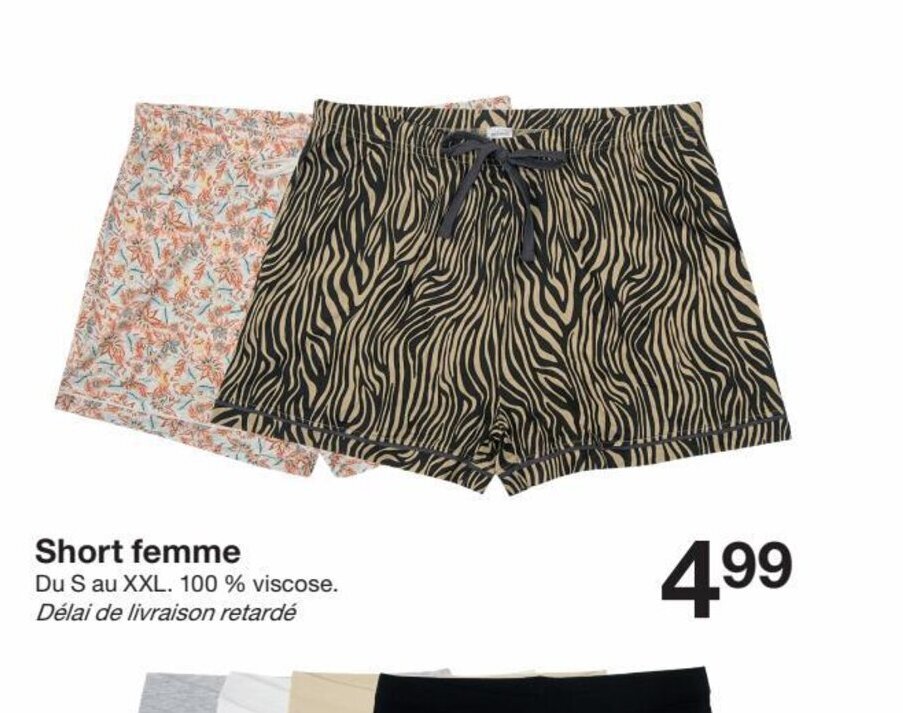 Zeeman Short femme offre