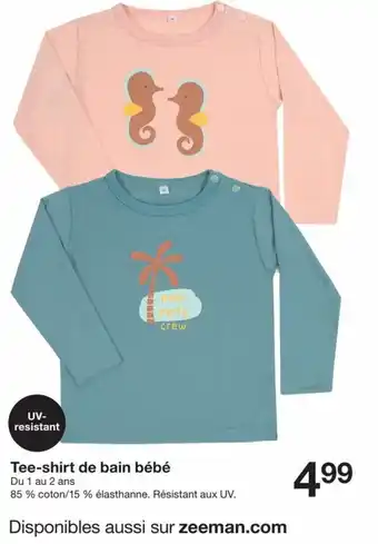 Zeeman Tee-shirt de bain bébé offre