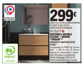 E.Leclerc Brico ENSEMBLE MEUBLE VASQUE + MIROIR offre