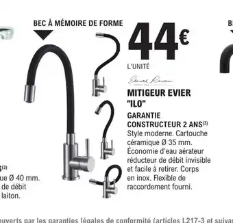 E.Leclerc Brico Edenard Ransson MITIGEUR EVIER "CARDIFF" offre