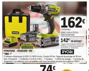E.Leclerc Brico PERCEUSE - VISSEUSE 18V offre