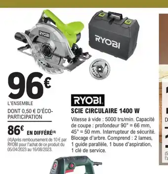 E.Leclerc Brico SCIE CIRCULAIRE 1400 W offre
