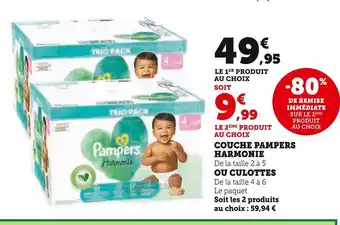 Super U Pampers couche harmonie offre
