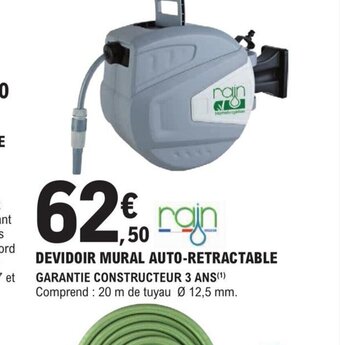 E.Leclerc Brico DEVIDOIR MURAL AUTO-RETRACTABLE GARANTIE CONSTRUCTEUR 3 ANS(¹) offre