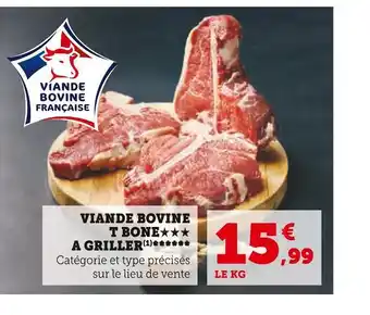 Viande bovine t bone a griller