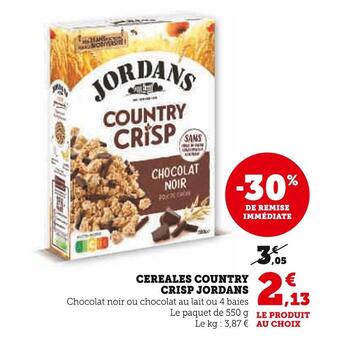 U Express Jordans cereales country crisp offre