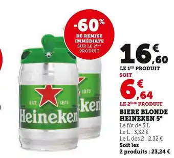 Super U Heineken biere blonde 5° offre