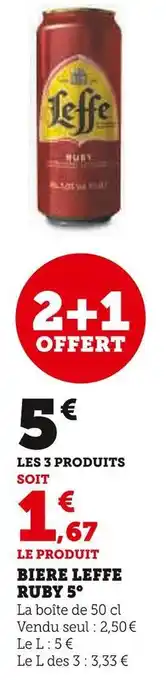 U Express Biere leffe ruby 5° offre