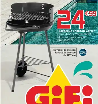 Gifi Barbecue charbon carter offre