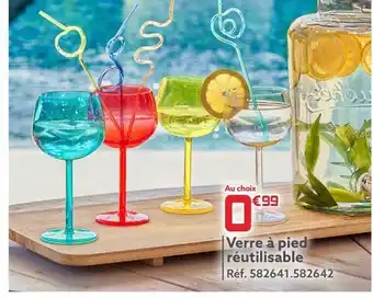 Gifi Verres à pied reutilisable offre