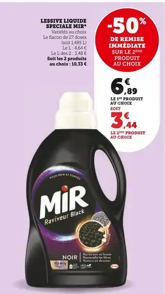 U Express Mir lessive liquide speciale * offre