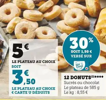 Super U 12 donuts offre