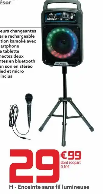 Gifi Enceinte sans fil lumineuse offre