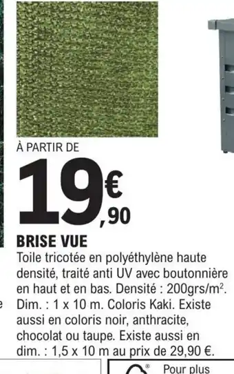 E.Leclerc Brico BRISE VUE offre