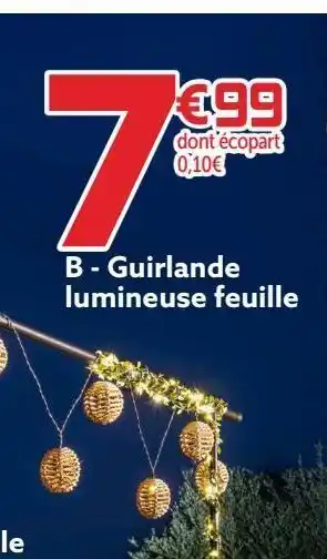 Gifi Guirlande lumineuse feuille offre