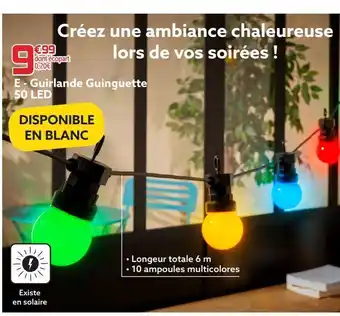 Gifi Guirlande guinguette 50 led offre